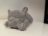 KI-generiertes Bild,Beton Deko Französische Bulldogge Frenchie 25x10cm Grau Weiß Figur Statue Objekt
