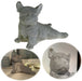 KI-generiertes Bild Beton Deko Französische Bulldogge Frenchie 20x18cm Grau Weiß Figur Statue Objekt