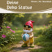 KI-generiertes Bild,XL Deko Figur Gartenzwerg Beachball 20cm Gnom Skulptur Gartenstatue Statue Objekt