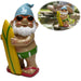 KI-generiertes Bild XL Deko Figur Gartenzwerg Surfer 20cm Gnom Skulptur Gartenstatue Statue Objekt