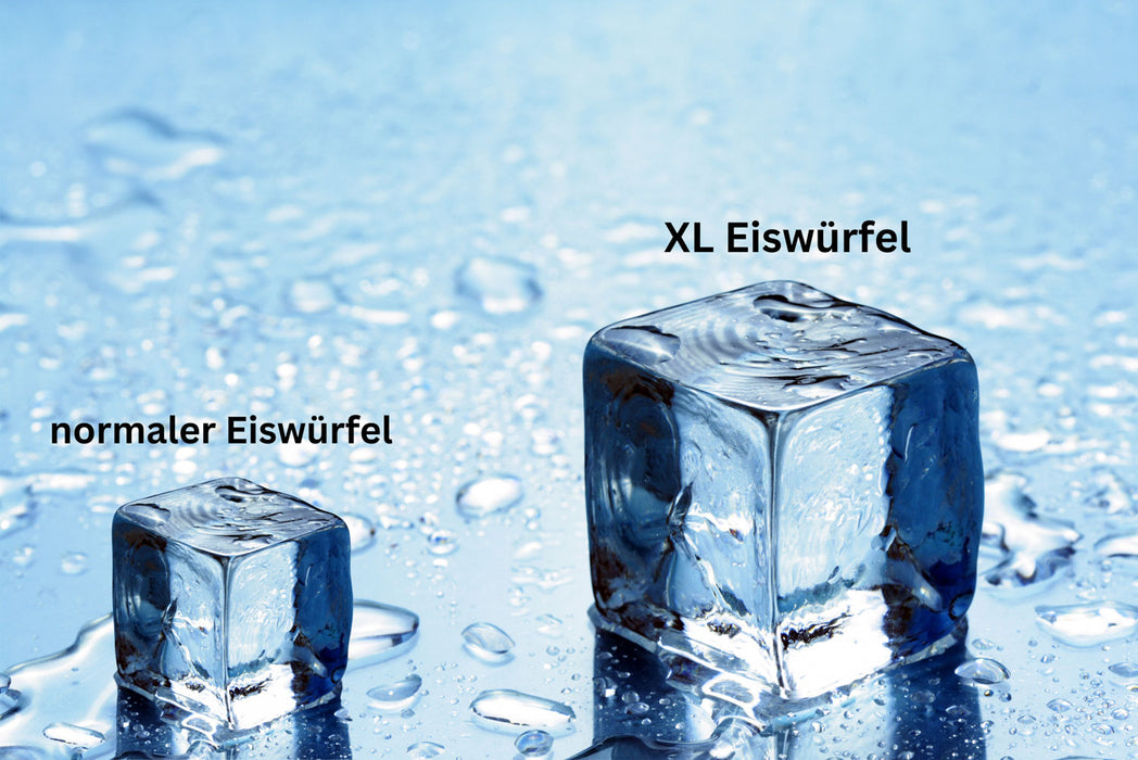 KI-generiertes Bild,2x XL Silikon Eiswürfelformer 4cm große Würfel Eiswürfelform Eiswürfelbereiter