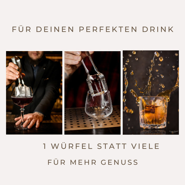 KI-generiertes Bild,2x XXL Silikon Eiswürfelformer 5cm große Würfel Eiswürfelform Eiswürfelbereiter