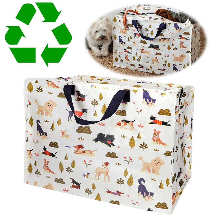 KI-generiertes Bild XXL Jumbo Bag Dog Park Hunde 55cm Kunststoff Aufbewahrungstasche Einkaufstasche