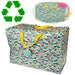 KI-generiertes Bild XXL Jumbo Bag Blumen 55cm Kunststoff Aufbewahrungstasche Einkaufstasche