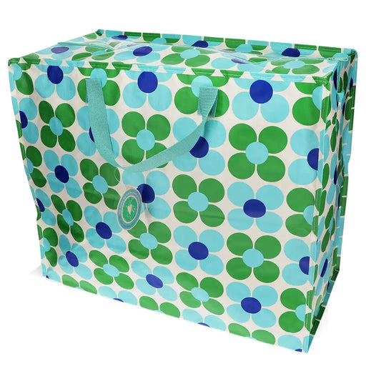 KI-generiertes Bild,XXL Jumbo Bag Gänseblümchen Blau 55cm Aufbewahrungstasche Einkaufstasche