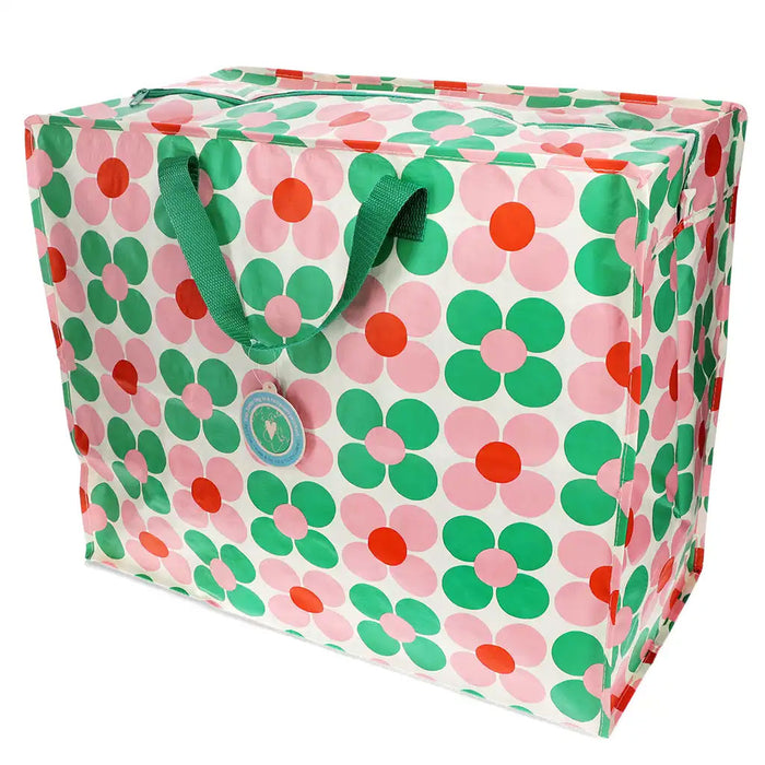 KI-generiertes Bild,XXL Jumbo Bag Gänseblümchen Rosa 55cm Aufbewahrungstasche Einkaufstasche
