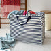 KI-generiertes Bild,XXL Jumbo Bag Nautical Stripes gestreift 55cm Aufbewahrungstasche Einkaufstasche