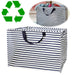 KI-generiertes Bild XXL Jumbo Bag Nautical Stripes gestreift 55cm Kunststoff Aufbewahrungstasche Einkaufstasche