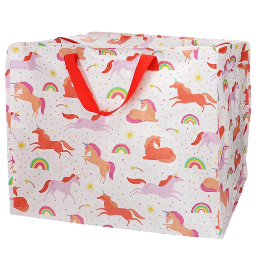 KI-generiertes Bild,XXL Jumbo Bag Unicorns / Einhörner 55cm Aufbewahrungstasche Einkaufstasche