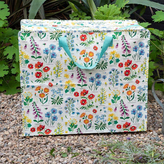 KI-generiertes Bild,XXL Jumbo Bag Wild Flowers 55cm Aufbewahrungstasche Einkaufstasche