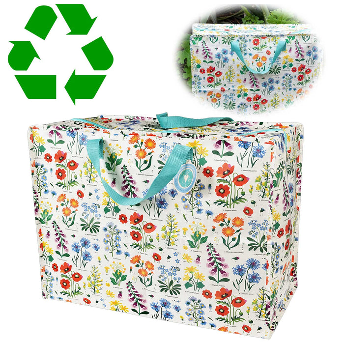 KI-generiertes Bild XXL Jumbo Bag Wild Flowers 55cm Kunststoff Aufbewahrungstasche Einkaufstasche