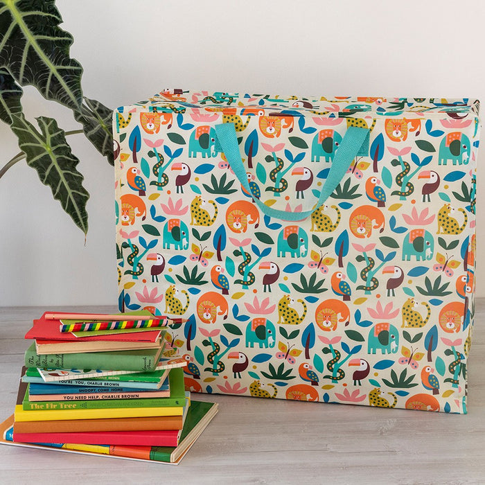 KI-generiertes Bild,XXL Jumbo Bag Wilde Tiere 55cm Aufbewahrungstasche Einkaufstasche