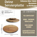 KI-generiertes Bild,XXL Akazie Servierplatte Drehteller 40cm Holz drehbar Drehtablett Drehplatte
