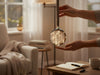 KI-generiertes Bild,XL Deko Glas Lichtkugel 15LED 10cm Gold Braun Glaskugel Timer Batterie Anhängen