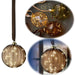KI-generiertes Bild XL Deko Glas Lichtkugel 30LED 14cm Gold Braun Glaskugel Timer Batterie Anhängen