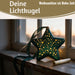 KI-generiertes Bild,XL Deko Glas Lichtkugel 15LED 15cm Herz Petrol Gold Sterne Timer Batterie Anhängen