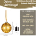 KI-generiertes Bild,XL Deko Glas Lichtkugel 15LED 14cm Gold drehbar Timer Batterie Anhängen
