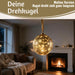 KI-generiertes Bild,XL Deko Glas Lichtkugel 15LED 14cm Gold drehbar Timer Batterie Anhängen
