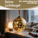 KI-generiertes Bild,XL Deko Glas Lichtkugel 15LED 14cm Gold drehbar Timer Batterie Anhängen