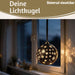 KI-generiertes Bild,XL Deko Glas Lichtkugel 15LED 14cm Gold drehbar Timer Batterie Anhängen