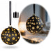 KI-generiertes Bild XL Deko Glas Lichtkugel 25LED 19cm Kugel Schwarz Gold Glaskugel Timer Batterie Anhängen