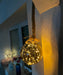 KI-generiertes Bild,XL LED Deko Glas Licht-Kugel 14cm Hanf-Tau Timer WarmWeiß Batterie Sisal-Seil