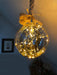 KI-generiertes Bild,XL LED Deko Glas Licht-Kugel 14cm Hanf-Tau Timer WarmWeiß Batterie Sisal-Seil