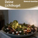 KI-generiertes Bild,XL Deko Glas Lichtkugel 10 LED 27cm Zapfen Silber Glaskugel Timer Batterie Anhängen