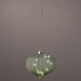 KI-generiertes Bild,XL Deko Glas Lichtkugel 15 LED 20cm Zwiebel Grün Timer Batterie Band zum Anhängen