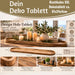 KI-generiertes Bild,XXL Deko-Tablett Mango-Holz Braun 81cm groß Serviertablett Obst-Schale Brot
