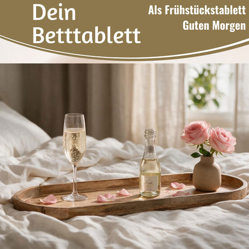 KI-generiertes Bild,XXL Deko-Tablett Mango-Holz Braun 81cm groß Serviertablett Obst-Schale Brot