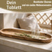 KI-generiertes Bild,XL Deko-Tablett Mango-Holz Braun 72cm groß Serviertablett Obst-Schale Brot