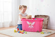 KI-generiertes Bild,XL Spielzeugkiste Prinzessin Fee Aufbewahrungsbox Rollbox Rollen