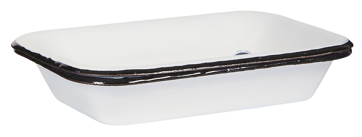 KI-generiertes Bild,IB Laursen XL Emaille Seifenschale 2-tlg Weiß 17cm Altum Seifenablage mit Ablauf