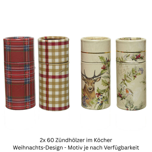KI-generiertes Bild,XL 120 Streichhölzer 2er-Set 10cm lang Köcher Zündhölzer Weihnachten