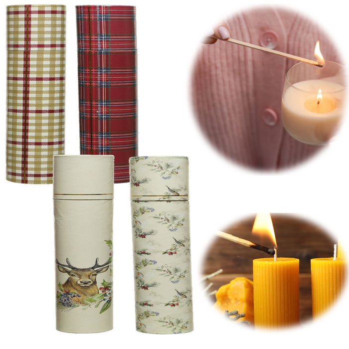 KI-generiertes Bild XL 120 Streichhölzer 2er-Set 10cm lang Köcher Zündhölzer Weihnachten