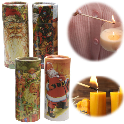 KI-generiertes Bild XL 120 Streichhölzer 2er-Set 10cm lang Köcher Zündhölzer Weihnachten