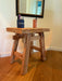 KI-generiertes Bild,XL Vintage Holzhocker Teak Holz 50cm Hocker Sitzhocker Beistelltisch Barhocker