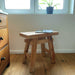 KI-generiertes Bild,XL Vintage Holzhocker Teak Holz 50cm Hocker Sitzhocker Beistelltisch Barhocker