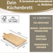 KI-generiertes Bild,XL Holz Schneidebrett 50cm auf Füßen Bambus Saftrille Serviertablett Vesperbrett