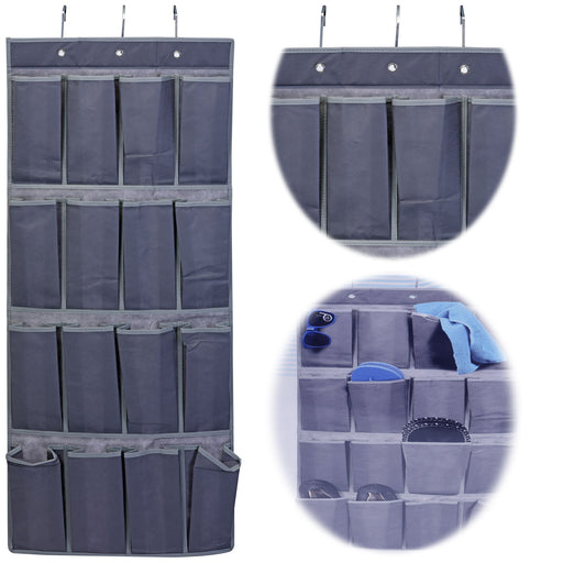 KI-generiertes Bild XL Hänge-Organizer Hängeregal 16 Fächer 110-45cm Türregal Schuhregal Hängetasche