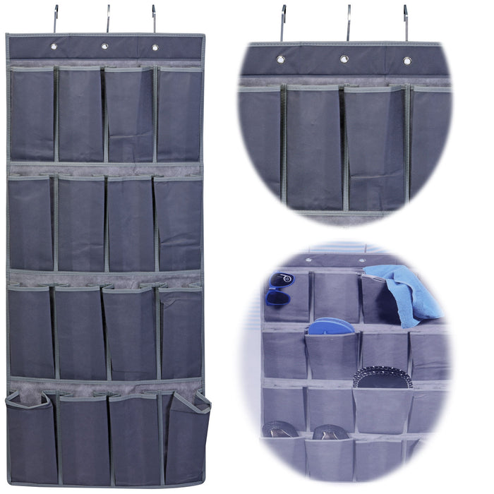 KI-generiertes Bild XL Hänge-Organizer Hängeregal 16 Fächer 110-45cm Türregal Schuhregal Hängetasche