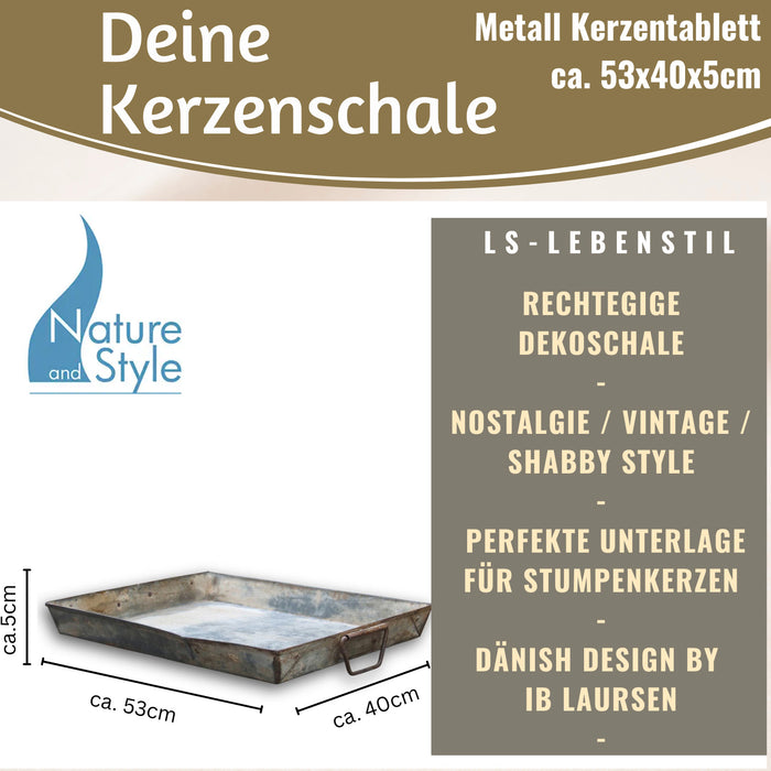 KI-generiertes Bild,XL Metall Deko Tablett Serviertablett Dehli 53cm Kerzenteller Kerzentablett