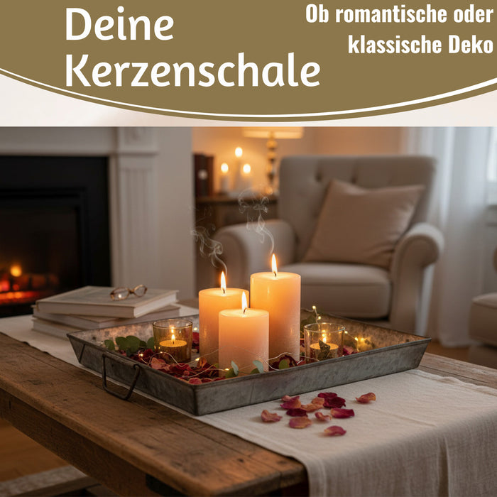 KI-generiertes Bild,XL Metall Deko Tablett Serviertablett Dehli 53cm Kerzenteller Kerzentablett