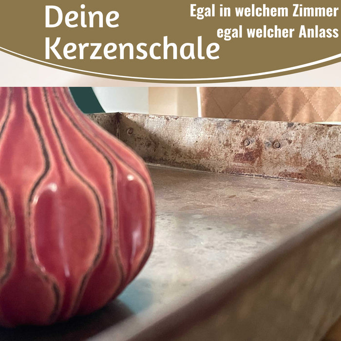 KI-generiertes Bild,XL Metall Deko Tablett Serviertablett Dehli 53cm Kerzenteller Kerzentablett