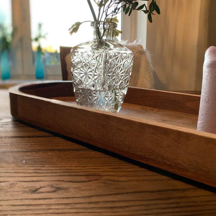 KI-generiertes Bild,XL Deko-Tablett Mango-Holz Braun 72cm groß Serviertablett Obst-Schale Brot