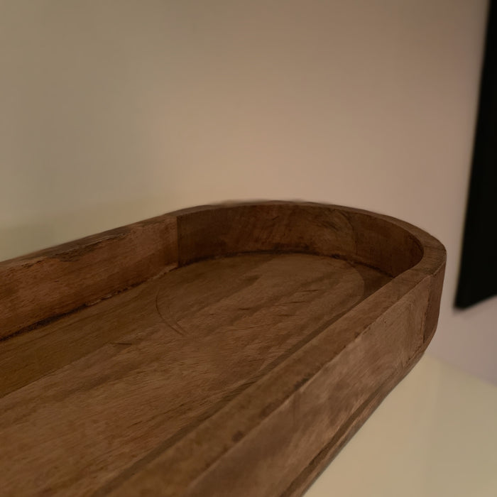 KI-generiertes Bild,XL Deko-Tablett Mango-Holz Braun 72cm groß Serviertablett Obst-Schale Brot
