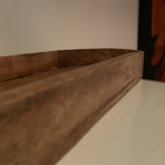 KI-generiertes Bild,XL Deko-Tablett Mango-Holz Braun 72cm groß Serviertablett Obst-Schale Brot