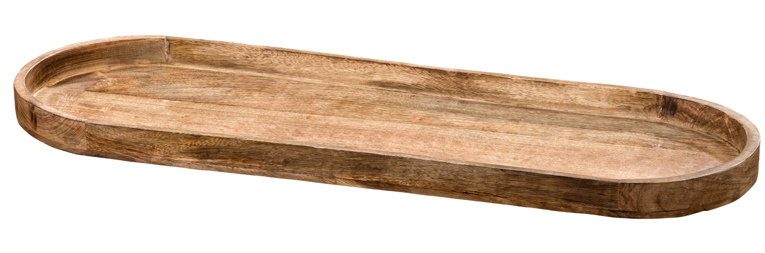 KI-generiertes Bild,XL Deko-Tablett Mango-Holz Braun 72cm groß Serviertablett Obst-Schale Brot