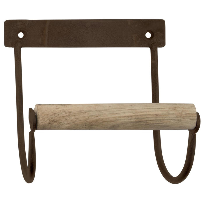 KI-generiertes Bild,Vintage Metall Toilettenpapierhalter Bronze 14cm Altum Holzrolle Rollenhalter